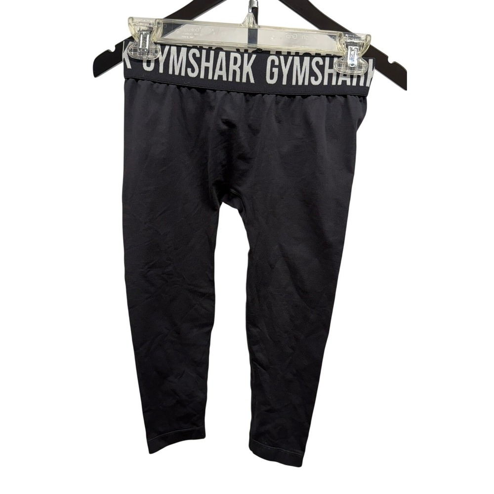 GymShark Women's Fit Seamless Cropped Leggings in Black Sz Small